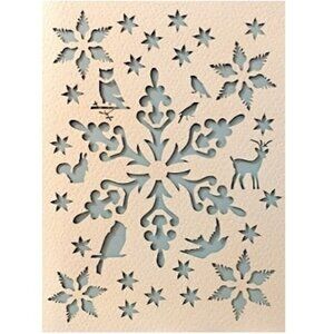 5 Beautiful Scherenschitte Sky Blue Christmas Cards